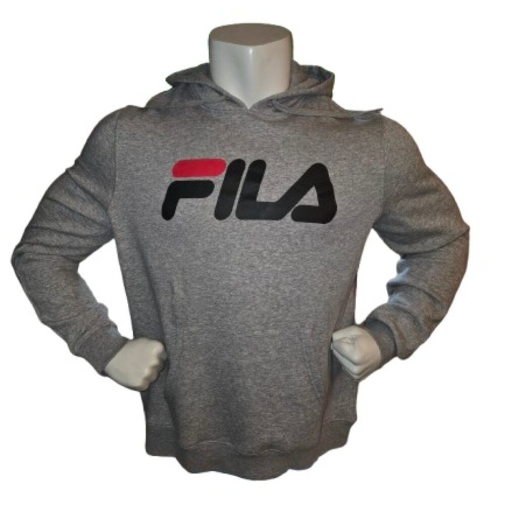 Men's Grey Fila Speed Logo Sleeve Hoodie - NWT (New with Tags) | Size XL